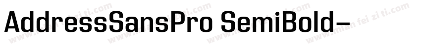 AddressSansPro SemiBold字体转换